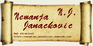 Nemanja Janaćković vizit kartica